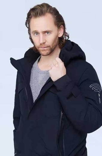 Tom Hiddleston Bosideng Winter Collection Blue Cotton Jacket