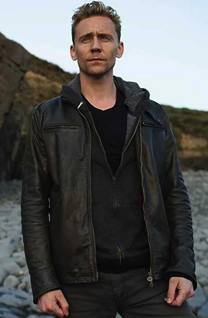 The Night Manager TV Show Tom Hiddleston Black Leather Jacket