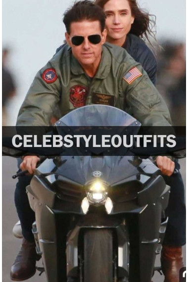 Top Gun Maverick Tom Cruise Aviator Flight Green Bomber Jacket
