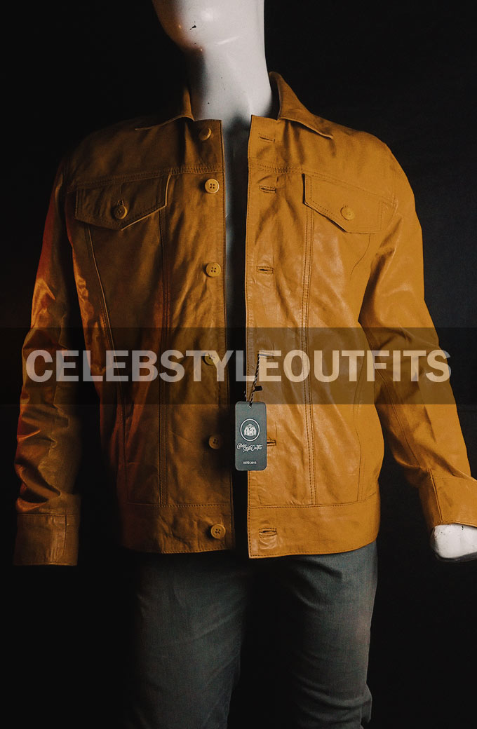 Mark Wahlberg Transformers Cade Yeager Yellow Leather Jacket