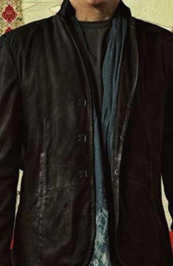 Dr Kevin Christie John Cusack Utopia Black Leather Jacket