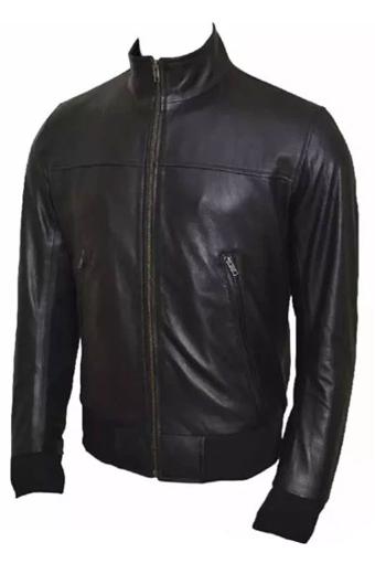 Vampire Diaries TV Series Damon Salvatore Black Leather Jacket