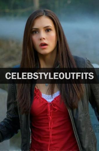 Nina Dobrev Vampire Diaries Elena Gilbert Black Leather Jacket