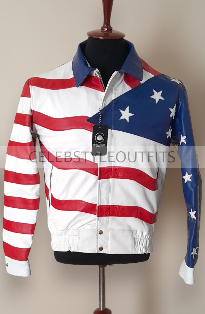Rapper Robert Matthew American Flag Vanilla Ice Biker Jacket vanilla-ice-america-flag-jacket