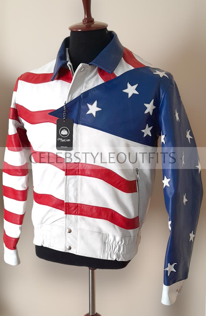 Rapper Robert Matthew American Flag Vanilla Ice Biker Jacket vanilla-ice-america-flag-jacket