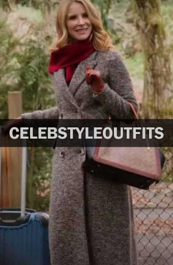 Jenny Cooper Virgin River Joey Barnes Grey Wool Trench Coat