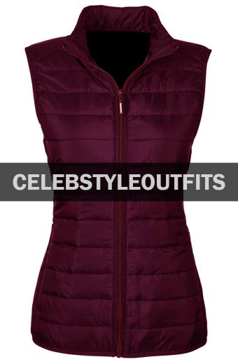 Melinda Monroe Virgin River Purple Polyester Puffer Vest