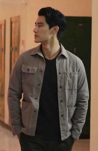 Bret Nam Alex Landi Walker TV Series Grey Cotton Jacket