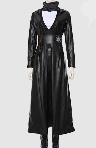 Regina King Watchmen Angela Abar Black Cosplay Leather Coat