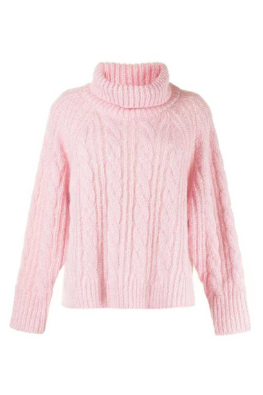 Enid Sinclair Emma Myers Wednesday Pink Wool Knitted Sweater