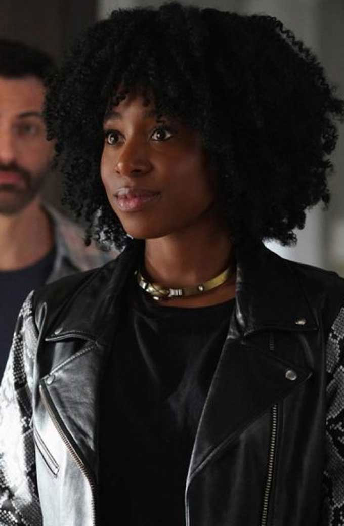 Kirby Howell Taylor Harding Why Women Kill Black Biker Jacket