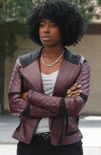 Taylor Harding Kirby Howell Why Women Kill Quilted Jacket