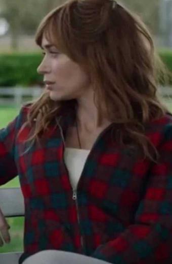 Emily Blunt Rosemary Wild Mountain Thyme Checked Plaid Jacket