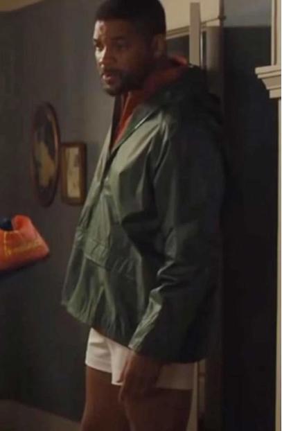 Will Smith King Richard Richard Williams Green Parachute Jacket king-richard-will-smith-green-jacket