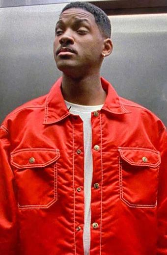 Men In Black James Edward Will Smith Jay Red Cotton Jacket