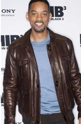 Will Smith Men In Black Germany Premiere Brown Leather Jacket