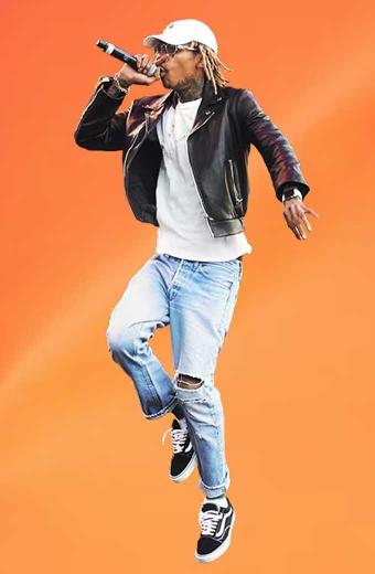 HOT 97 FM SUMMER JAM Wiz Khalifa Black Biker Leather Jacket