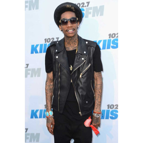 Wiz Khalifa KIIS FM WANGO TANGO Black Biker Leather Vest