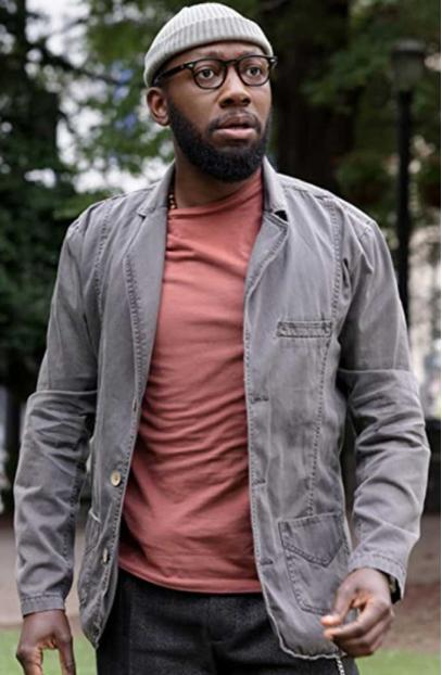 Keef Knight Woke TV Series Lamorne Morris Grey Denim Jacket lamorne-morris-woke-jacket
