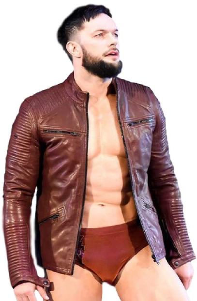 RAW WWE Finn Balor Fergal Devitt Brown Quilted Leather Jacket wwe-finn-balor-fergal-devitt-raw-jacket