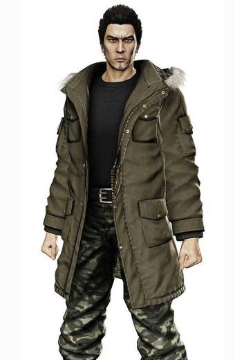 Taiga Saejima Yakuza Like A Dragon Hooded Green Cosplay Coat