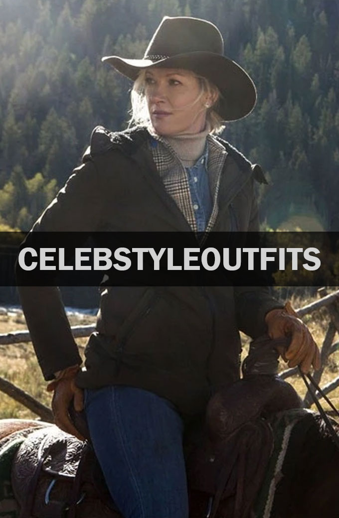 Yellowstone Gretchen Mol Evelyn Dutton Cotton Jacket