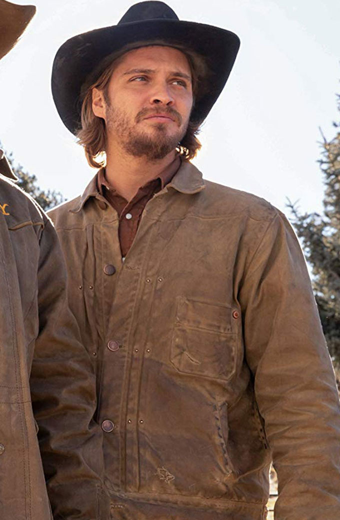 The Yellowstone Luke Grimes Brown Leather Jacket