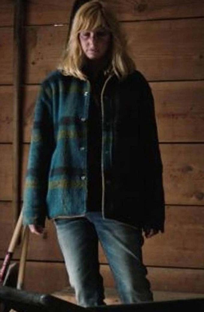 Beth Dutton Yellowstone Kelly Reilly Blue Flannel Plaid Jacket