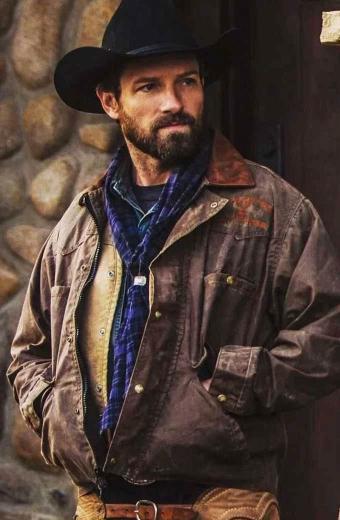 Yellowstone TV Show Ian Bohen Ryan Brown Leather Ranch Jacket