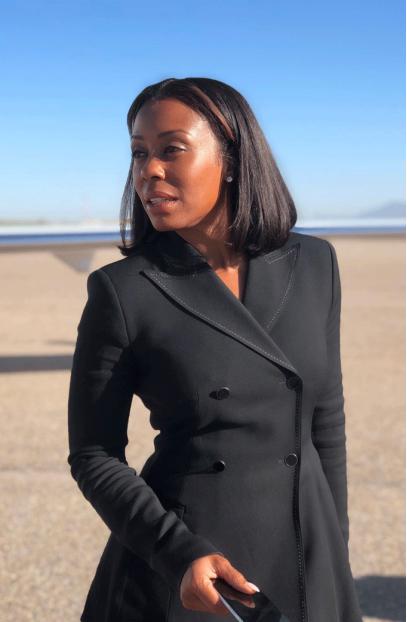 Willa Hayes Karen Pittman Yellowstone Black Wool Trench Coat yellowstone-willa-hayes-karen-pittman-coat