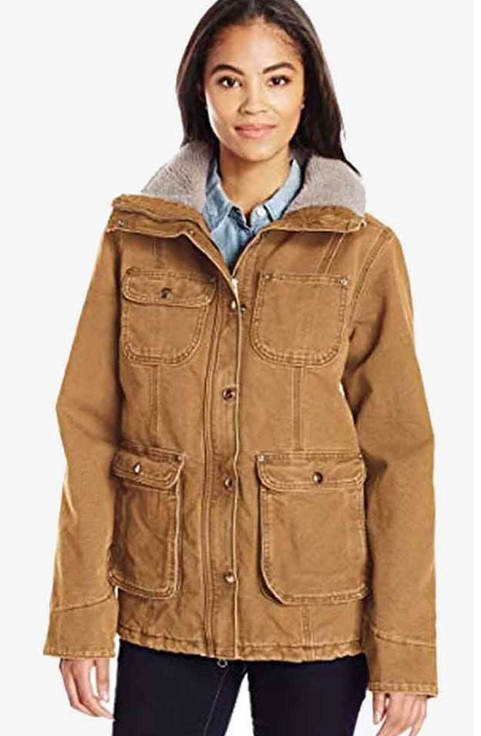 Kelsey Asbille Yellowstone Monica Dutton Beige Cotton Jacket