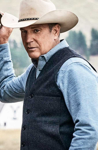 Yellowstone TV Show Kevin Costner John Dutton Grey Cotton Vest