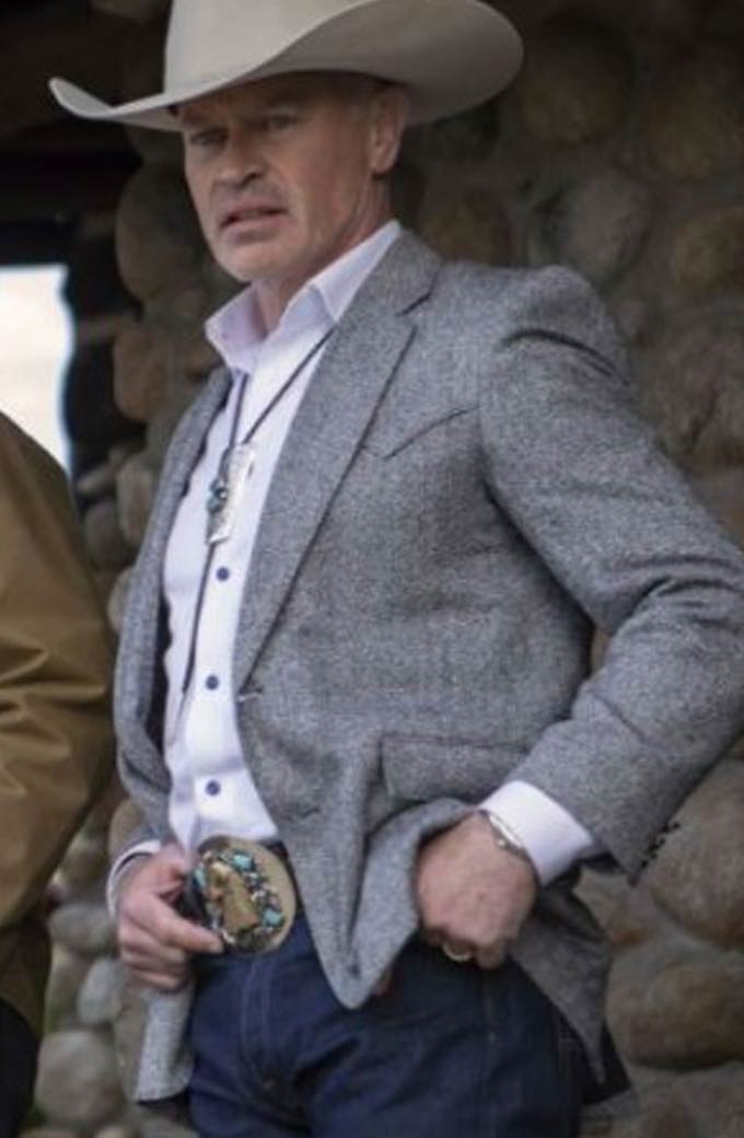 Yellowstone Malcolm Beck Neal McDonough Grey Cotton Blazer