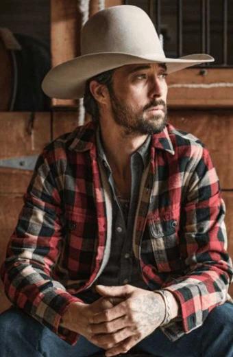 Ryan Bingham Yellowstone Walker Red Checkered Plaid Jacket