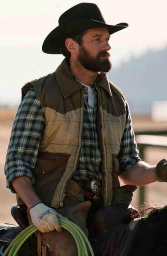 Ryan Yellowstone TV Series Ian Bohen Brown Parachute Vest