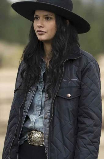 Tanaya Beatty Yellowstone Avery Black Cotton Quilted Jacket