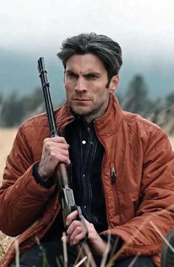 Wes Bentley Yellowstone Jamie Dutton Tan Brown Puffer Jacket