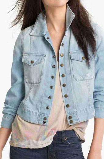 Kelsey Asbille Yellowstone Monica Dutton Blue Denim Jacket
