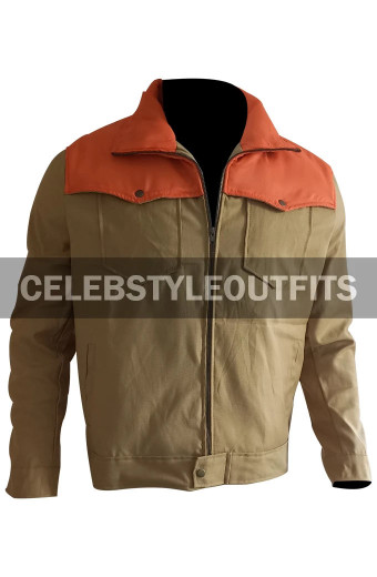 Yellowstone John Dutton Kevin Costner Beige Puffer Jacket