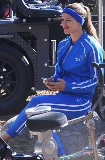 Allison Torres Yes Day Jennifer Garner Stripes Track Jacket