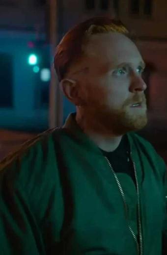 Josef Davies Young Wallander Vincent Soren Green Bomber Jacket
