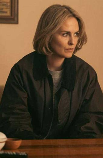 Young Wallander Leanne Best Frida Rask Black Bomber Jacket