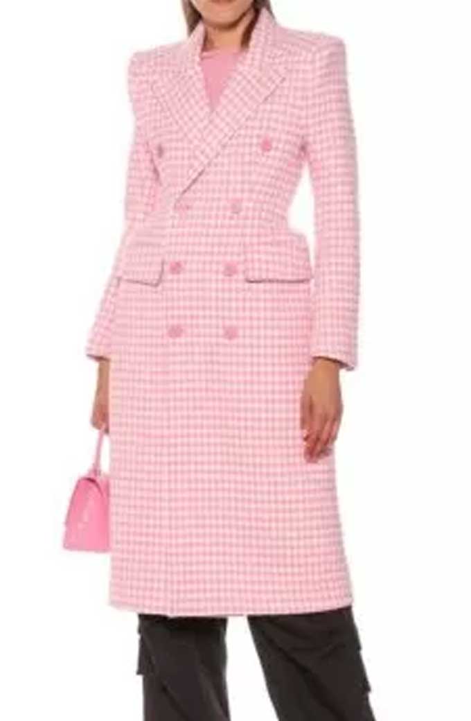 Kelsey Peters Hilary Duff Younger Checked Plaid Trench Coat