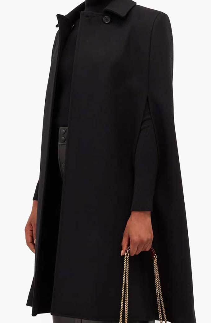 Younger TV Series Kelsey Peters Hilary Duff Black Wool Cape kelsey-peters-younger-cape