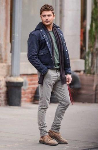 That Awkward Moment Zac Efron Jason Bomber Blue Cotton Jacket