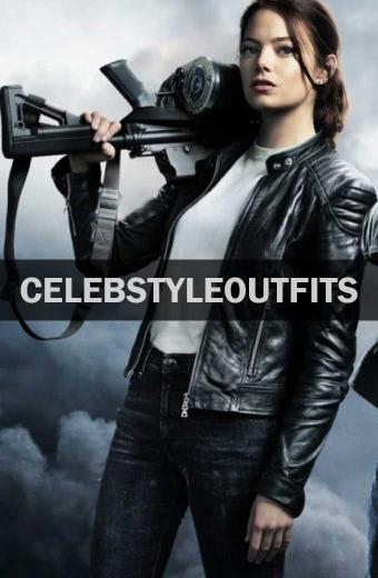 Emma Stone Zombieland Double Tap Wichita Black Biker Jacket