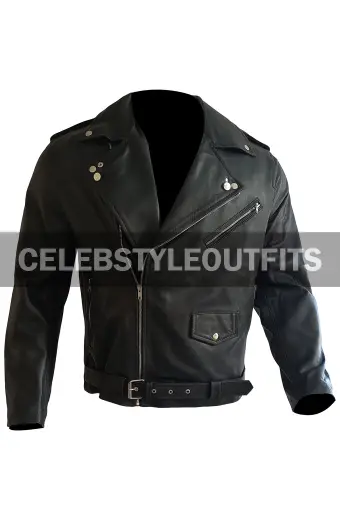 Cyrus 13 Reasons Why Bryce Cass Black Leather Jacket