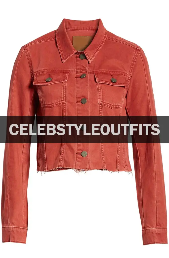 13 Reasons Why Ani Achola Orange Denim Jacket 13-reasons-why-grace-saif-jacket