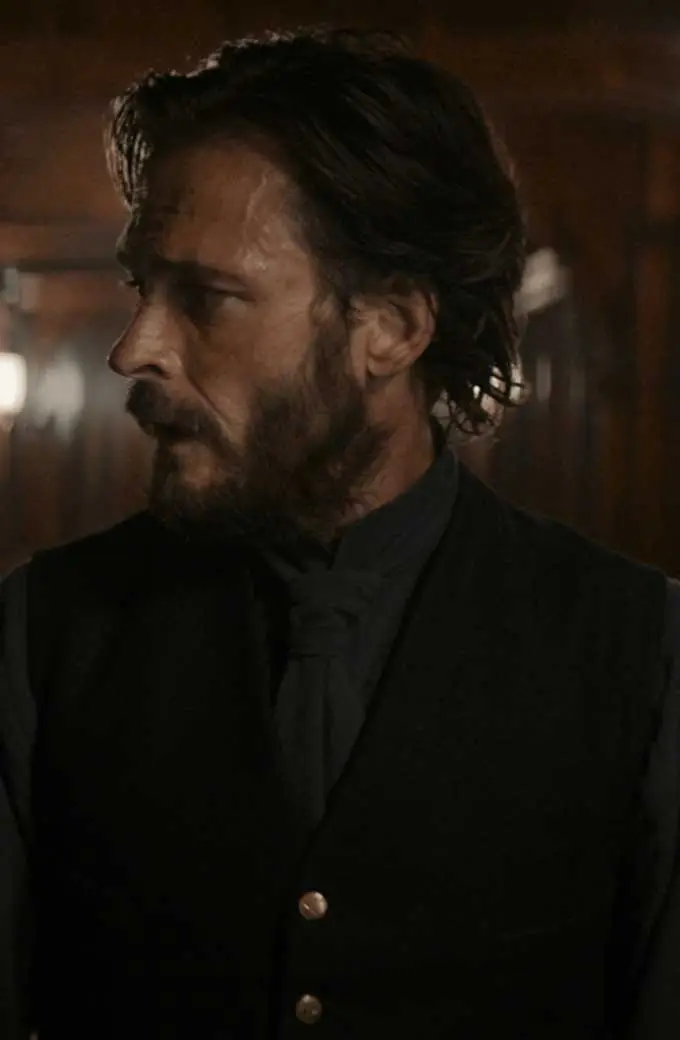 1899 TV Series Eyk Larsen Andreas Pietschmann Black Wool Vest andreas-pietschmann-1899-vest