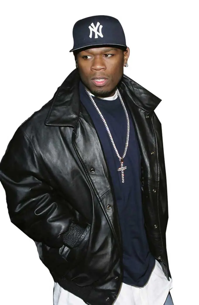Casual 50 Cent Curtis James Jackson Mens Black Bomber Jacket curtis-james-jacket
